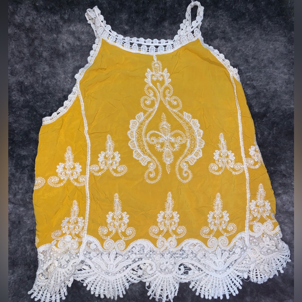 Yellow women tank top. Great for casual dress